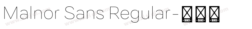 Malnor Sans Regular字体转换